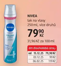 dm drogerie NIVEA lak na vlasy nabídka