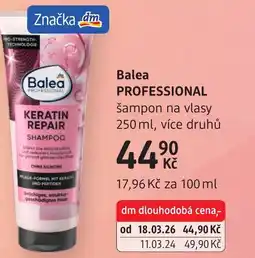 dm drogerie Balea PROFESSIONAL šampon na vlasy nabídka