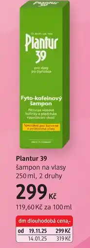 dm drogerie Plantur 39 šampon na vlasy nabídka
