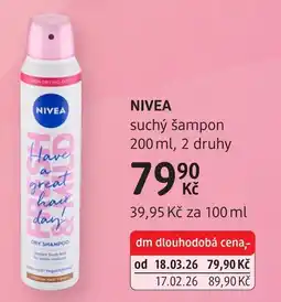 dm drogerie NIVEA suchý šampon nabídka