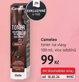 dm drogerie Cameleo toner na vlasy nabídka