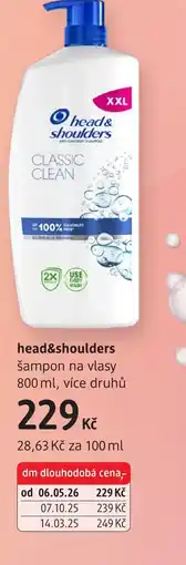 dm drogerie Head&shoulders šampon na vlasy nabídka