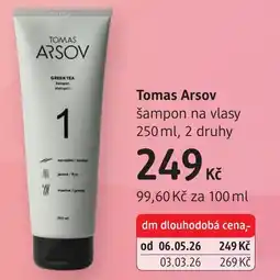dm drogerie Tomas Arsov šampon na vlasy nabídka