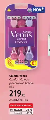 dm drogerie Gillette Venus Comfort Colours jednorázová holítka nabídka