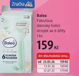 dm drogerie Balea Fabulous dámský holicí strojek se 6 břity nabídka
