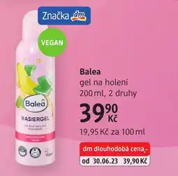 dm drogerie Balea gel na holení nabídka