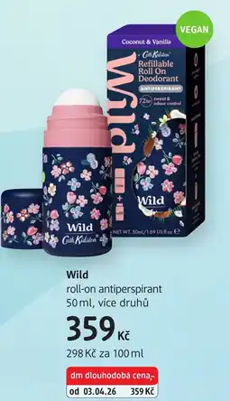 dm drogerie Wild roll-on antiperspirant nabídka