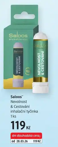 dm drogerie Saloos Nevolnost & Cestování inhalační tyčinka nabídka
