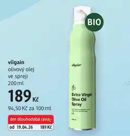 dm drogerie Vilgain olivový olej ve spreji nabídka