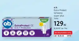 dm drogerie O.b. Extra Protect tampony super plus nabídka