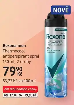 dm drogerie Rexona men Thermocool antiperspirant sprej nabídka
