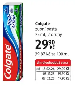 dm drogerie Colgate zubní pasta nabídka