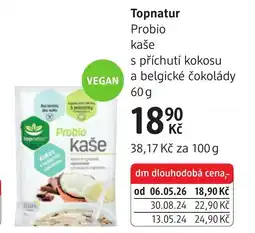 dm drogerie Topnatur Probio kaše s příchutí kokosu a belgické čokolády nabídka