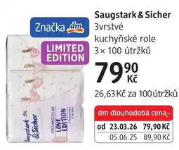 dm drogerie Saugstark & Sicher 3vrstvé nabídka