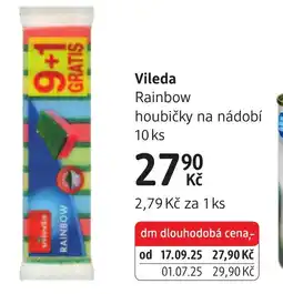 dm drogerie Vileda Rainbow houbičky na nádobí nabídka