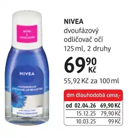 dm drogerie NIVEA dvoufázový odličovač očí nabídka