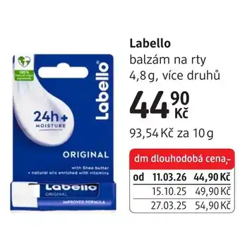 dm drogerie Labello balzám na rty nabídka