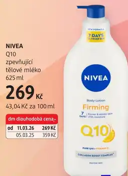 dm drogerie NIVEA Q10 zpevňující tělové mléko nabídka