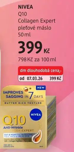 dm drogerie NIVEA Q10 Collagen Expert pleťové máslo nabídka