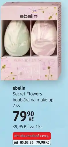 dm drogerie Ebelin Secret Flowers houbička na make-up nabídka