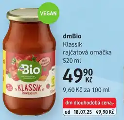 dm drogerie DmBio Klassik rajčatová omáčka nabídka