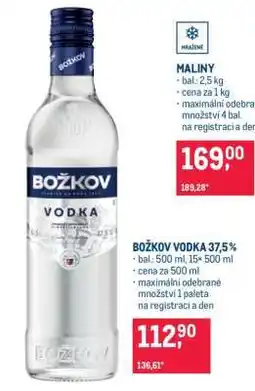 Makro Božkov Vodka 37,5 % nabídka