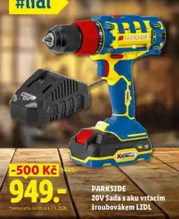 Lidl PARKSIDE 20V Sada s aku vrtačím šroubovákem LIDL nabídka