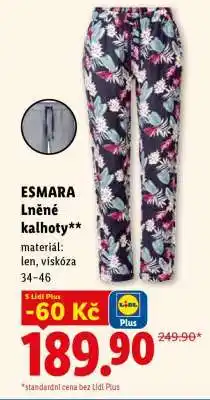 Lidl ESMARA Lněné kalhoty nabídka