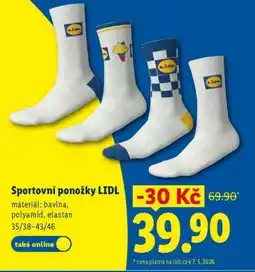 Lidl Sportovní ponožky Lidl nabídka