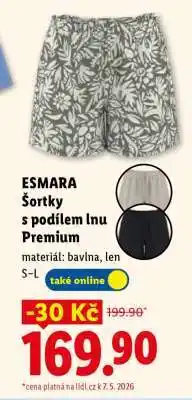 Lidl ESMARA Šortky s podílem lnu Premium nabídka