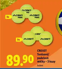 Lidl CRIVIT Tenisové/padelové míčky – 3 kusy nabídka