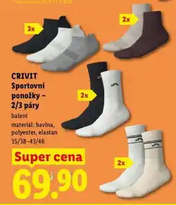 Lidl CRIVIT Sportovní ponožky – 2/3 páry nabídka