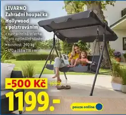 Lidl LIVARNO Zahradní houpačka Hollywood s polstrováním nabídka