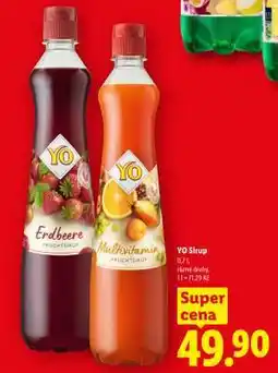 Lidl Yo sirup nabídka
