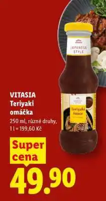 Lidl VITASIA Teriyaki omáčka nabídka