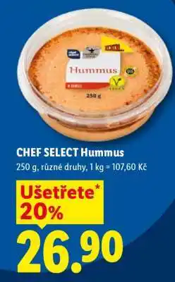 Lidl CHEF SELECT Hummus nabídka
