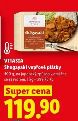 Lidl VITASIA Shogayaki vepřové plátky nabídka