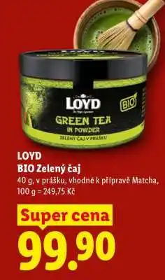 Lidl LOYD BIO Zelený čaj nabídka