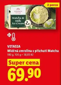 Lidl VITASIA Mléčná zmrzlina s příchutí Matcha nabídka