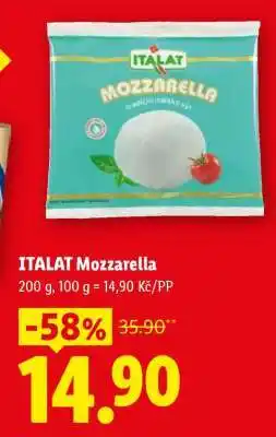 Lidl ITALAT Mozzarella nabídka