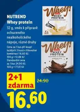 Lidl Nutrend Whey protein nabídka