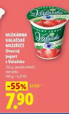 Lidl MLÉKÁRNA VALAŠSKÉ MEZIŘÍČÍ Ovocný jogurt z Valašska nabídka