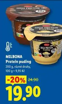 Lidl MILBONA PROTEIN PUDING nabídka