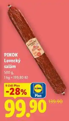 Lidl PIKOK LOVECKÝ SALÁM nabídka