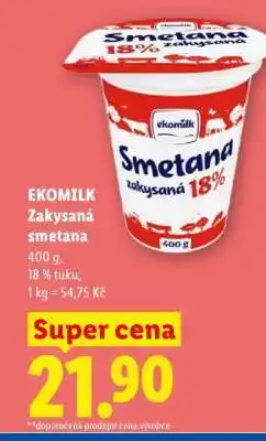 Lidl Ekomilk Zakysaná smetana nabídka