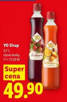 Lidl Yo sirup nabídka