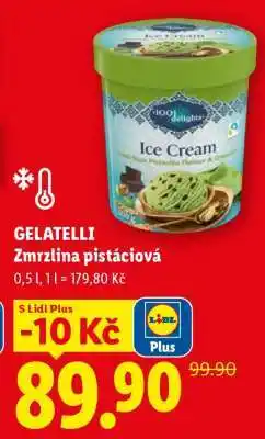 Lidl GELATELLI Zmrzlina pistáciová nabídka