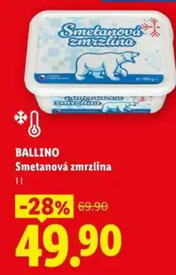 Lidl BALLINO Smetanová zmrzlina nabídka