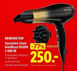 Lidl Remington Vysoušeč vlasů GoldDust D5208 2 400 W nabídka