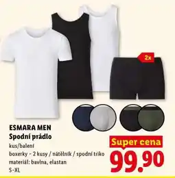 Lidl ESMARA MEN Spodní prádlo nabídka